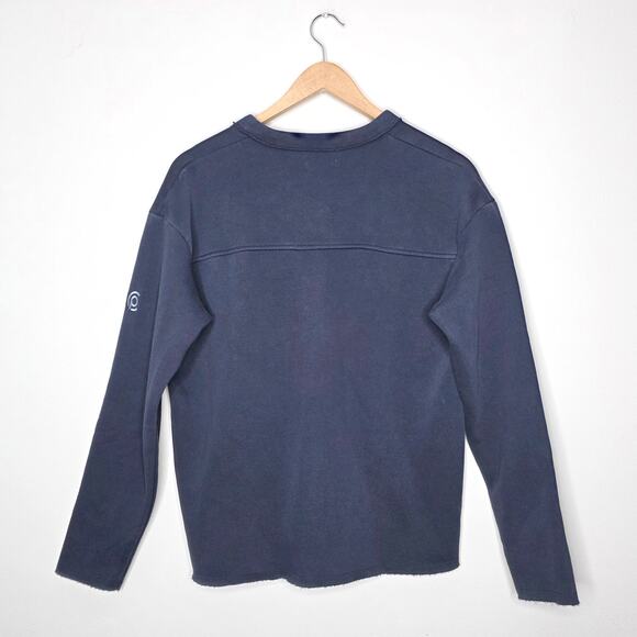 Johnnie-O Performance Sweatshirt Medium NWT Navy Blue Pullover Golf, Logo Sleeve - Picture 8 of 11